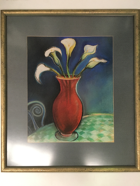 ARTWORK, Still Life (Large) - Lilies In Red Vase